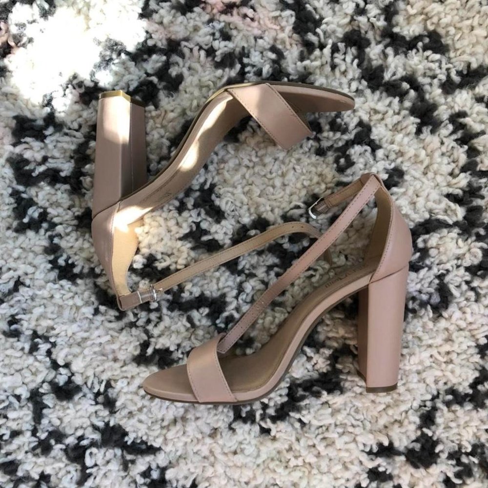 Nude Chunky Heels